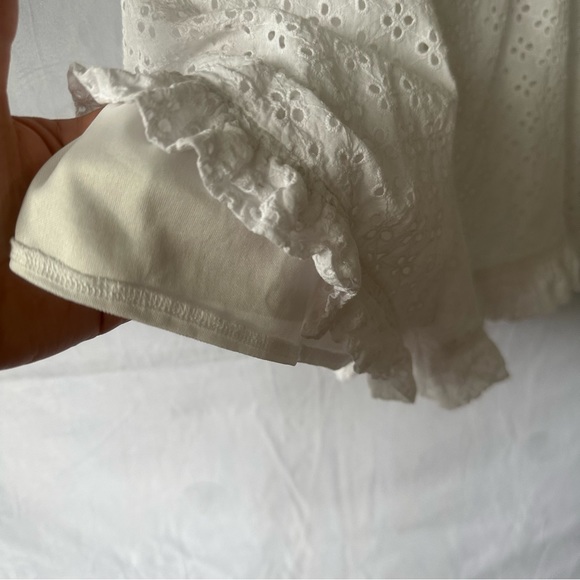 Missguided Eyelet Cotton Romper White Size 6 - Picture 7 of 12